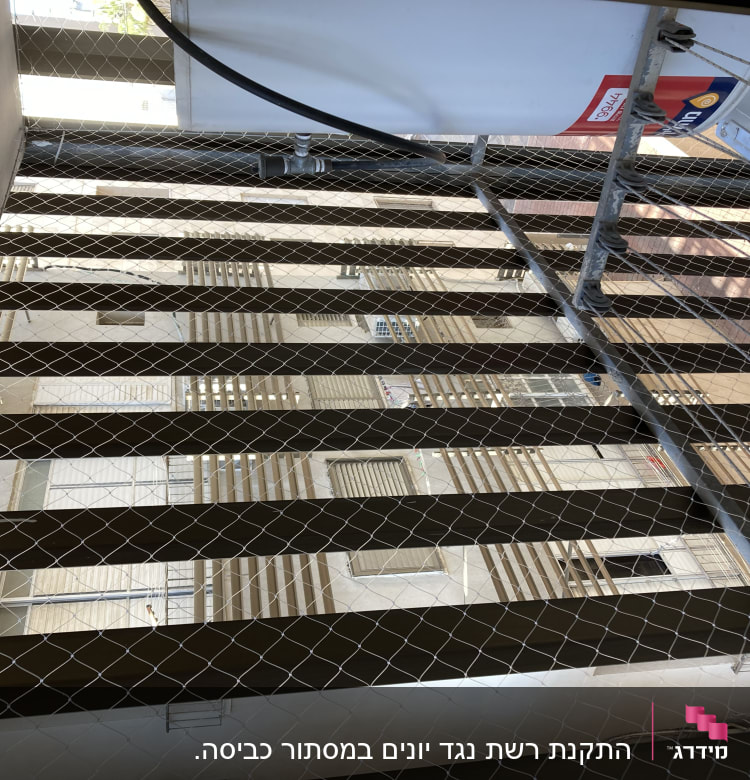 רשת מתכת מותקנת למניעת כניסת יונים